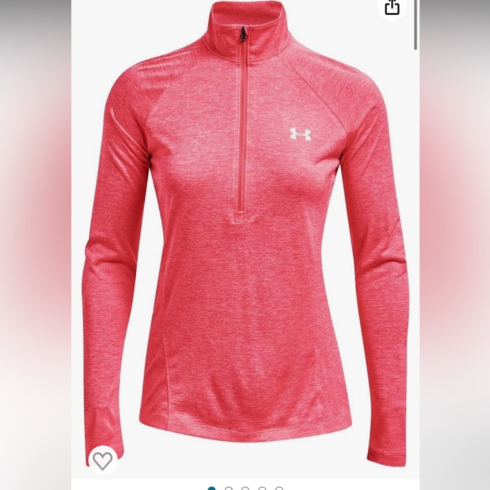 Under Armour UA tech 1/2‎ zip pink size XS